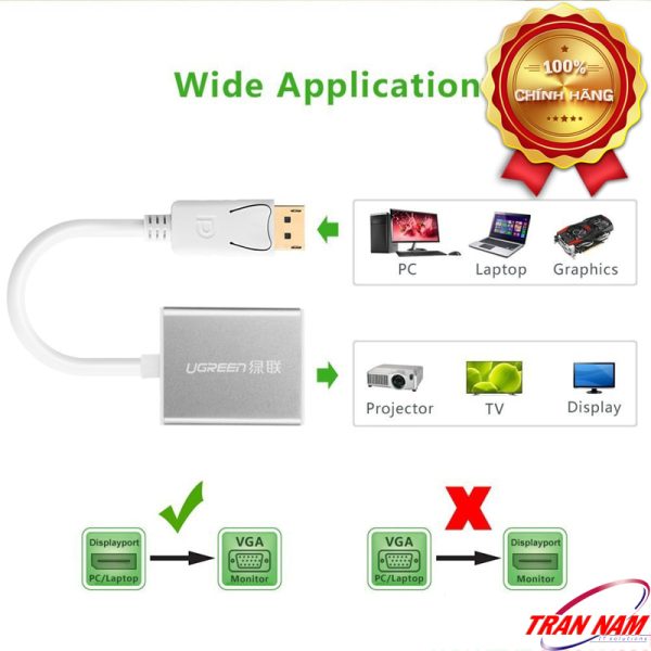 cap-chuyen-displayport-sang-vga-co-am-thanh-ugreen-20412