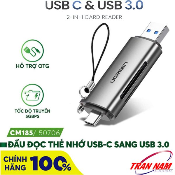 dau-doc-the-nho-usb-type-c-va-usb-3-0-ugreen-50706