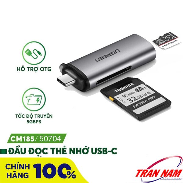 dau-doc-the-nho-sd-tf-usb-type-c-ugreen-50704