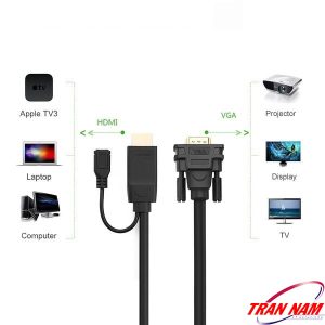 Cáp Chuyển HDMI sang VGA Dài 1.5M Có Nguồn Phụ Ugreen 30449 11 cap-chuyen-doi-hdmi-sang-vga-ho-tro-nguon-phu-ugreen-30449
