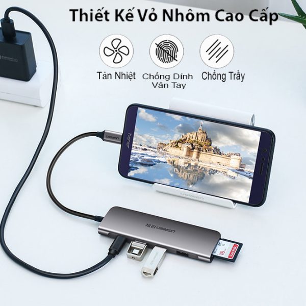 cap-chuyen-usb-type-c-ra-3-cong-usb-3-0-sd-tf-pd-ugreen-50598