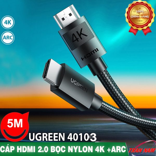cap-hdmi-dai-5m-boc-nylon-ho-tro-4k60hz-ugreen-40103