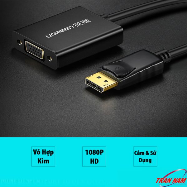 cap-chuyen-displayport-sangvga-vo-nhom-ugreen-20414