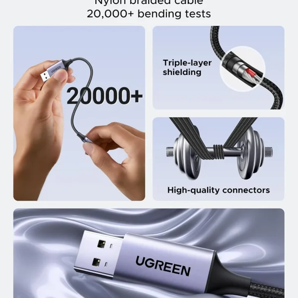 Cáp Chuyển USB Sang Cổng 3.5MM Hỗ Trợ Mic Ugreen 30757 (1)