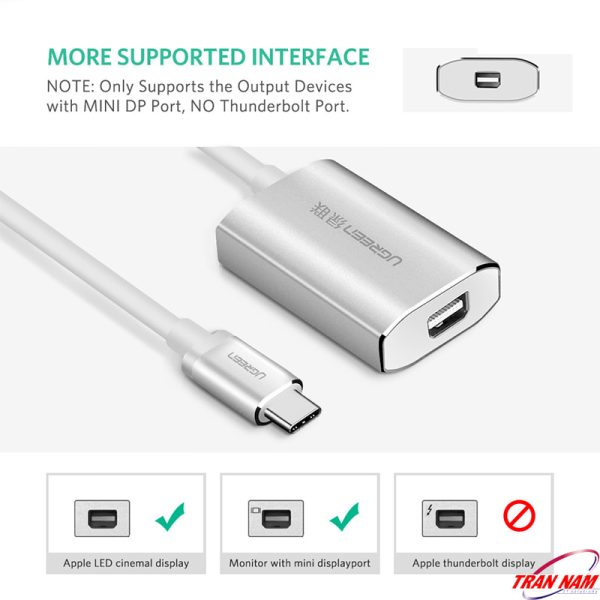 usb-type-c-to-minidisplayport-ho-trwoj-4k60hz-ugreen-40867
