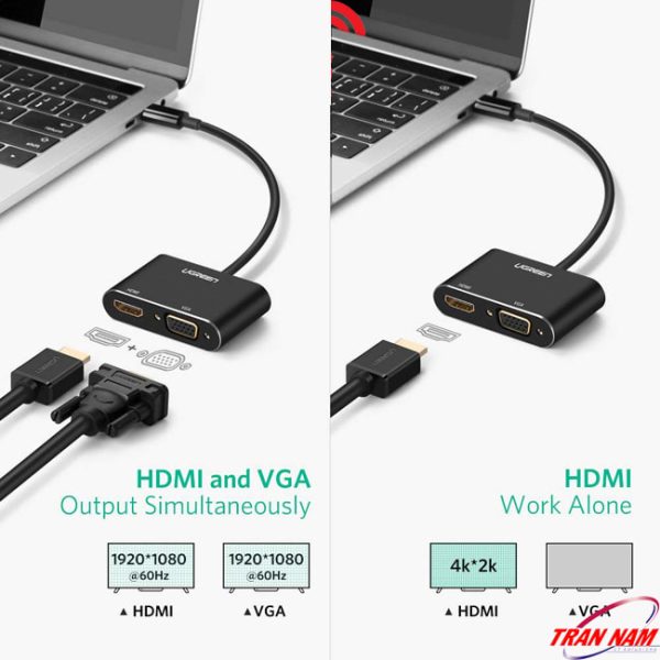cap-chuyen-usb-type-c-to-hdmivga-va-sac-pd-ugreen-50505