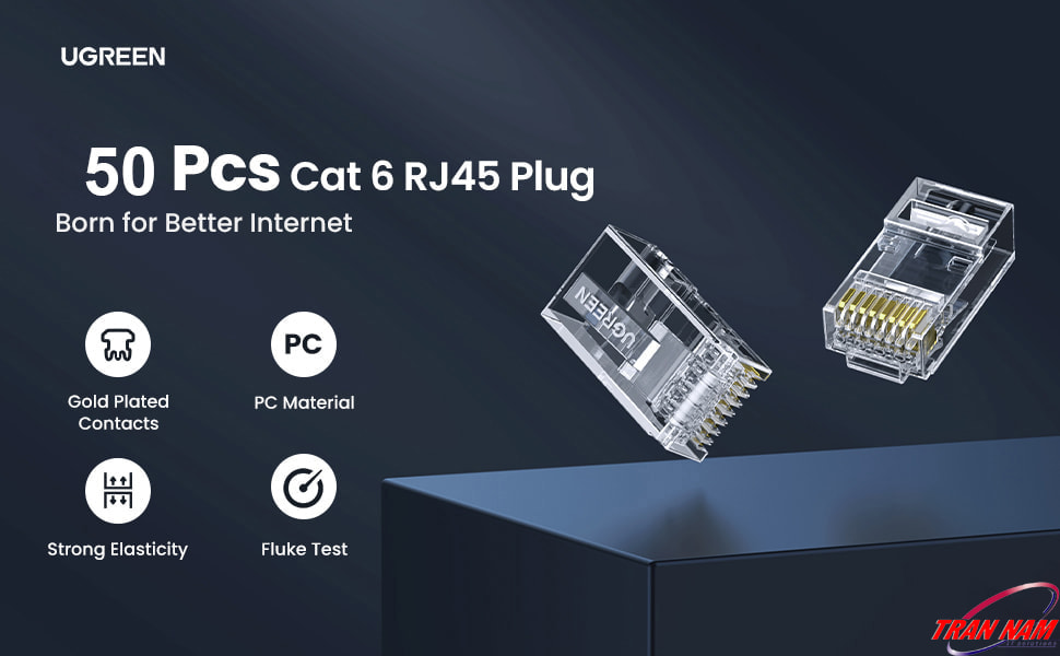 Hạt Mạng Cat 5 Mạ Vàng Ugreen 20331 Hộp 50C 9 hat-mang-cat-5-ma-vang-ugreen-20331-hop-50c