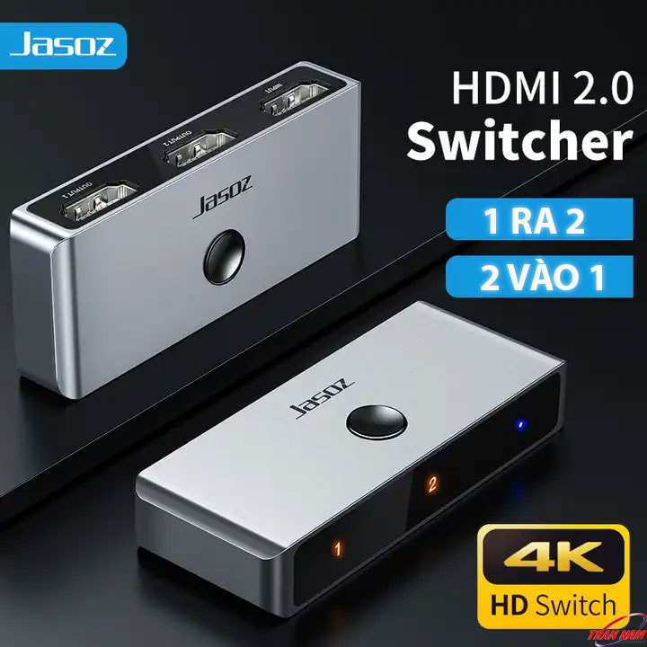 Bộ Chia HDMI 1 Ra 2 Và 2 Vào 1 Hỗ Trợ 2 Chiều 4K@60Hz Jasoz T-G147 10 bo-chia-hdmi-1-ra-2-va-2-vao-1-ho-tro-2-chieu-4k60hz-jasoz-t-g147