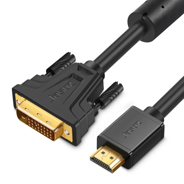 Cáp HDMI sang DVI Jasoz T-A139 dài 1.5m hỗ trợ 2 chiều, độ phân giải 4K@60Hz, đầu mạ vàng