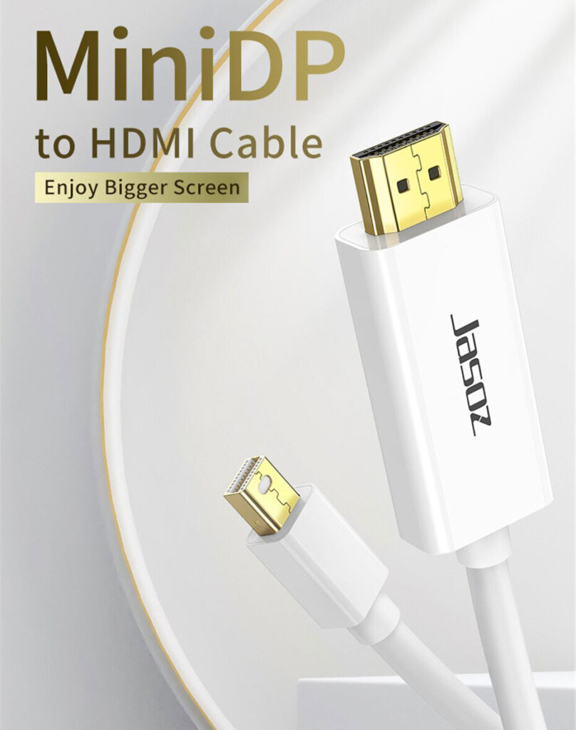 Cáp Mini DisplayPort Sang HDMI Dài 2M Hỗ Trợ Full HD Jasoz T-G111 8 Mini-Displayport-To- HDMI-Jasoz-G108