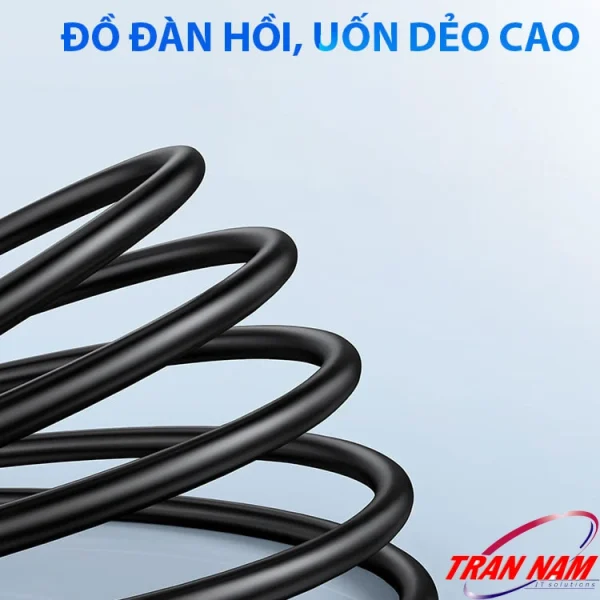 Cáp USB 2.0 Male to Male Jasoz D107 đàn hồi, uốn dẻo cao, SKU T-D127 1.5M, T-D144 3M