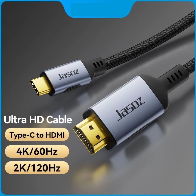 Cáp chuyển USB Type-C to HDMI Jasoz hỗ trợ 4K@60Hz Cáp USB-C sang HDMI Jasoz hỗ trợ 4K@60Hz cho laptop, MacBook, điện thoại