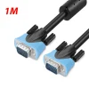 Cáp VGA 1M Jasoz T-C101 chính hãng, lõi đồng chống oxy hóa, đầu cáp mạ Nickel bền bỉ, hỗ trợ độ phân giải Full HD 1080p.