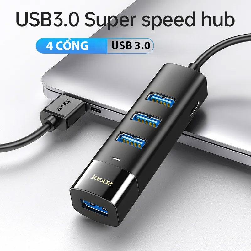 Bộ Chuyển USB Sang 4 Cổng USB 3.0 Jasoz F116 13 bo-chuyen-usb-sang-lan-1gbps-kem-3-cong-usb-3-0-jasoz-f116