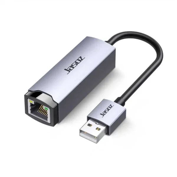 Cáp Chuyển USB Sang LAN 100Mbps Jasoz T-F111 – Vỏ hợp kim nhôm cao cấp, đầu mạ chống nhiễu