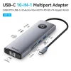 Hub USB Type C 10 in 1 Hỗ Trợ HDMI +VGA + LAN+ USB+SD/TF+Audio 3.5mm +PD100W Jasoz T-H113 4 Hub USB Type C 10 in 1 Jasoz T-H113 hỗ trợ HDMI, VGA, LAN Gigabit, USB 3.0, USB-C, SD, TF, Audio 3.5mm, PD 100W