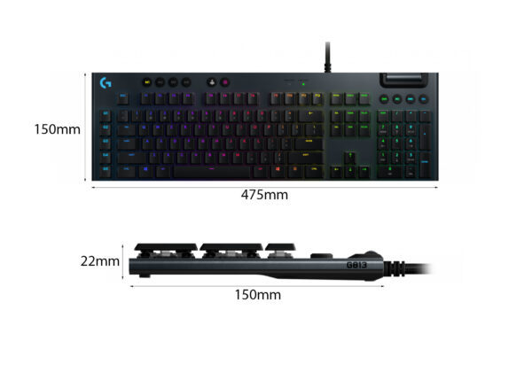 Bàn phím cơ Logitech G813 Lightsync RGB GL Tactile (USB)
