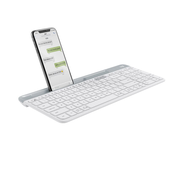 Bàn phím không dây Logitech K580 Pale Grey (USB/Bluetooth/Trắng)