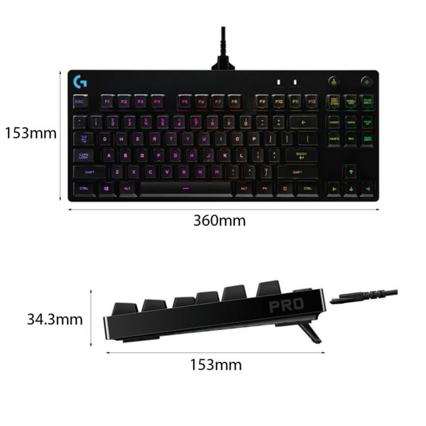 Bàn phím cơ Logitech G Pro (USB/RGB Lightsync/đen)