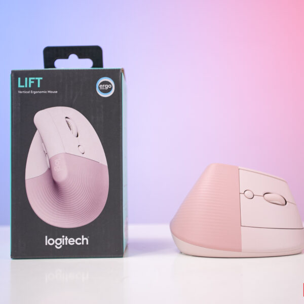 Chuột không dây Logitech Lift Vertical Ergonomic Rose (USB/Bluetooth) (910-006481)