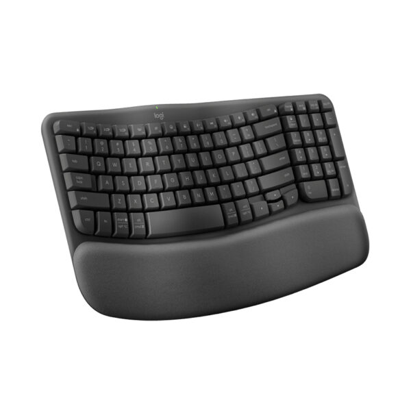 Bàn phím không dây Logitech Wave Keys Ergonomic Graphite (USB 2.4GHz Logi Bolt , Bluetooth) _ 920-012281