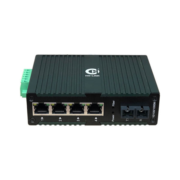 Bộ Chuyển Quang Điện Công Nghiệp 4 Cổng LAN 10/100/1000Mbps HO-LINK HL-IES-1GX4GT-20