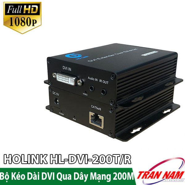 Bộ Kéo Dài Tín Hiệu DVI Qua Cáp Mạng LAN Khoảng Cách 200M HoLINK HL-DVI-200T/R