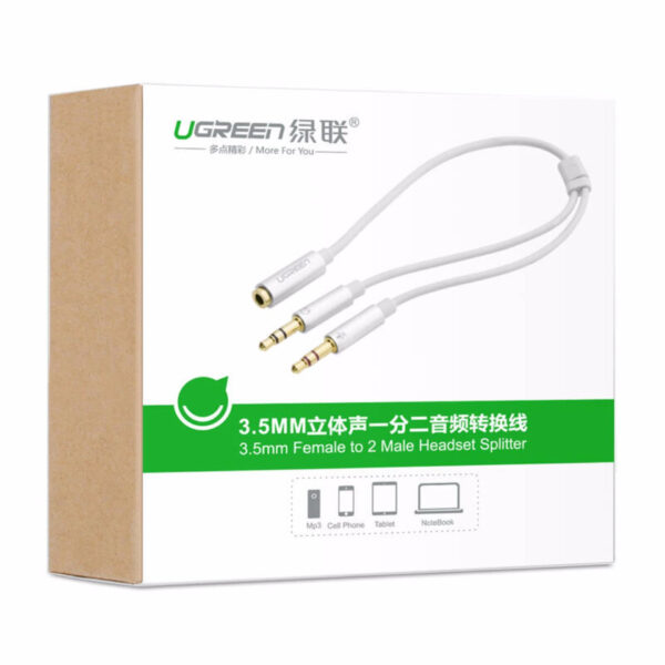 Cáp Gộp AUdio 3.5mm Loa Và Mic Sang cổng 3.5mm âm Ugreen 10790