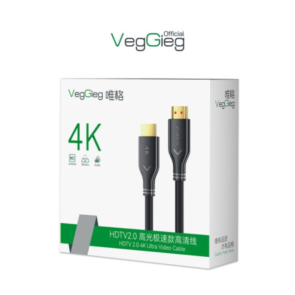 Cáp HDMI 2.0 Veggieg Hỗ Trợ 4K 3D