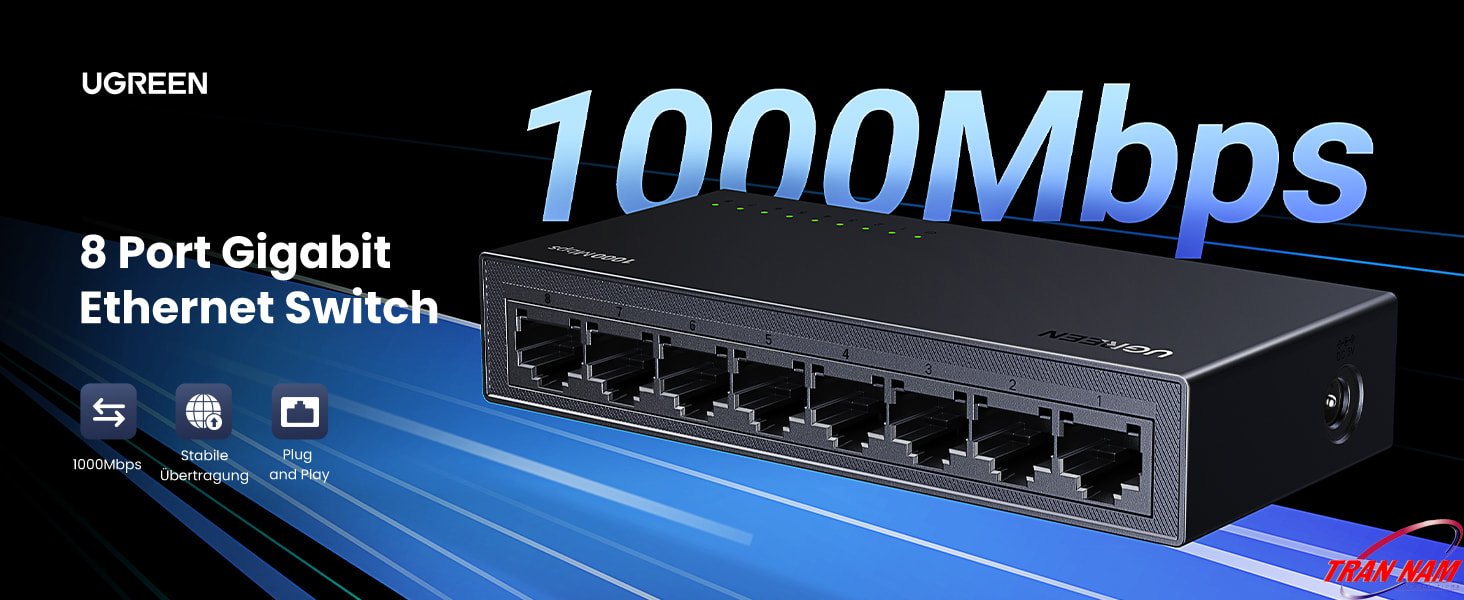 Switch Chia Mạng LAN 8 Cổng 1000Mbps Ugreen 35499EU