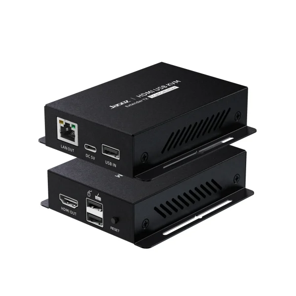 Bộ Kéo Dài HDMI Qua LAN 150M Jasoz T-G183, HDMI Extender hỗ trợ USB KVM, truyền tín hiệu HDMI qua cáp mạng Cat5e/Cat6, độ phân giải Full HD 1080p@60Hz, vỏ hợp kim nhôm tản nhiệt, cắm là chạy