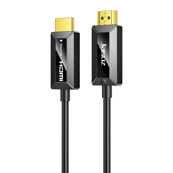 Cáp HDMI 2.1 Sợi Quang Jasoz A133 – dây HDMI quang Optical 48Gbps, hỗ trợ 8K@60Hz, 4K@120Hz, HDR10+, Dolby Vision, eARC, VRR – lõi sợi quang OM3 + 7 lõi đồng mạ thiếc – chiều dài 5m đến 100m – SKU Jasoz T-A306 T-A307 T-A308 T-A309 T-A310 T-A311 T-A313 T-A314 T-A315 T-A316 T-A317 T-A318 T-A319