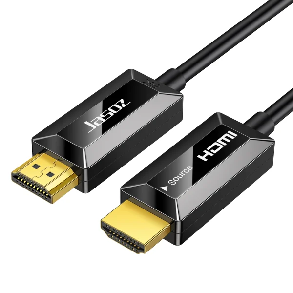 Cáp HDMI 2.1 Sợi Quang Jasoz A133 – 2 đầu cáp Source và Display mạ vàng, hỗ trợ 8K@60Hz, 4K@120Hz, HDR10+, Dolby Vision, eARC, VRR – dây HDMI quang Optical 48Gbps, lõi sợi quang OM3 + 7 lõi đồng – chiều dài từ 5m đến 100m – SKU Jasoz T-A306 T-A307 T-A308 T-A309 T-A310 T-A311 T-A313 T-A314 T-A315 T-A316 T-A317 T-A318 T-A319