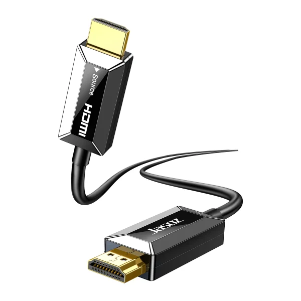 Cáp HDMI 2.1 Sợi Quang Jasoz A133 – dây HDMI quang Optical băng thông 48Gbps, hỗ trợ 8K@60Hz, 4K@120Hz HDR10+, Dolby Vision, eARC, VRR – thiết kế 2 đầu Source và Display mạ vàng, lõi sợi quang OM3 + 7 lõi đồng – chiều dài từ 5m đến 100m – SKU Jasoz T-A306 T-A307 T-A308 T-A309 T-A310 T-A311 T-A313 T-A314 T-A315 T-A316 T-A317 T-A318 T-A319