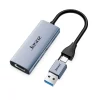 Thiết bị ghi hình Jasoz T-G190 Video Capture Card HDMI sang USB-A Type-C Hỗ Trợ 4K PD100W