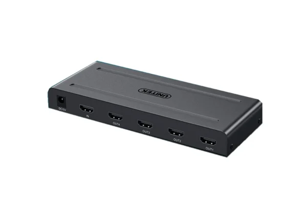Bộ Chia HDMI 1 Vào 4 Ra Unitek V131A – Hỗ Trợ Độ Phân Giải 4K@30Hz, Chipset MS9332, Truyền Tín Hiệu Ổn Định, Vỏ Hợp Kim Nhôm Nguyên Khối