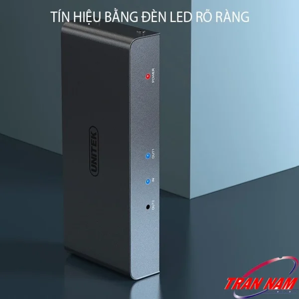 Bộ Chia HDMI 1 Ra 2 Unitek V130A – Hỗ Trợ 4K@30Hz, Hiển Thị 2 Màn Hình Giống Nhau, Vỏ Hợp Kim Nhôm, Chipset MS9332 Ổn Định