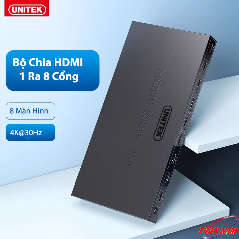 Bộ Chia HDMI 1 Ra 8 Màn Hình Hỗ Trợ 4K@30Hz Unitek V132A 14 Bộ Chia HDMI 1 Ra 8 Cổng Unitek V132A – Hỗ Trợ 4K@30Hz, Hiển Thị 8 Màn Hình Giống Nhau, Chipset MS9332 Ổn Định
