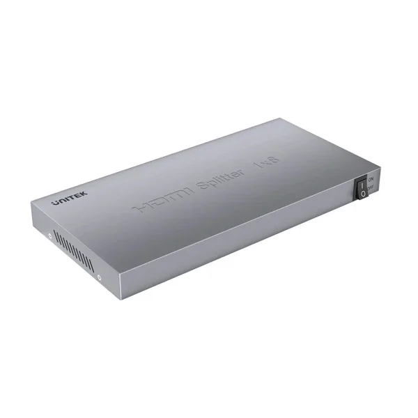 Bộ Chia HDMI 1 Ra 8 Unitek V132A – Hỗ Trợ 4K@30Hz, Vỏ Hợp Kim Nhôm Cao Cấp, Thiết Kế Siêu Mỏng, Công Tắc Nguồn Tiện Dụng