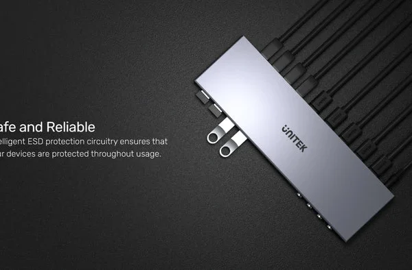 Thiết Kế Bộ Chuyển HDMI KVM Unitek V306A – Mạch Bảo Vệ ESD An Toàn, Vỏ Kim Loại Space Grey Sang Trọng