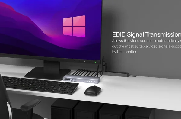 Bộ Chuyển HDMI KVM Unitek V306A – Tính Năng EDID Signal Transmission Tự Động Đồng Bộ Tín Hiệu Hiển Thị