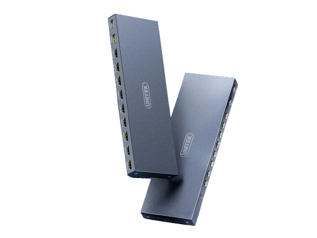 Unitek V303A | Bộ Chuyển KVM HDMI 8 In 1 Out Hỗ Trợ 4K@30Hz – Thiết Kế Kim Loại Space Grey, 8 Cổng HDMI Bố Trí Thẳng Hàng Thiết Kế Bộ Chuyển HDMI KVM 8 In 1 Out Unitek V303A – Vỏ Kim Loại Space Grey, Dãy Cổng HDMI 1.4 Cao Cấp
