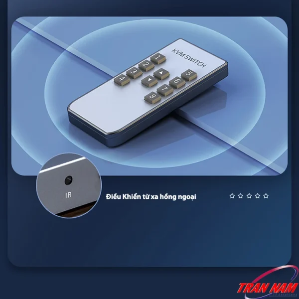 Bộ Chuyển KVM HDMI 8 PC Dùng Chung 1 Màn Hình, Phím Chuột Unitek V303A 8 Bộ Chuyển HDMI KVM Unitek V303A – Hỗ Trợ Điều Khiển Từ Xa Hồng Ngoại IR, Chuyển Đổi Nhanh 8 Máy Tính