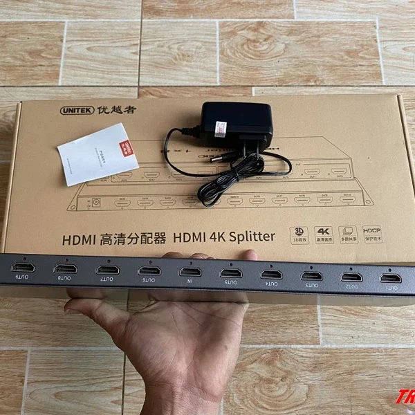 Bộ Chia HDMI 1 Ra 10 Unitek V136A – Hỗ Trợ 4K@30Hz, Chipset MS9332, Tín Hiệu Ổn Định, Khoảng Cách Truyền 30M, Hợp Kim Nhôm Nguyên Khối