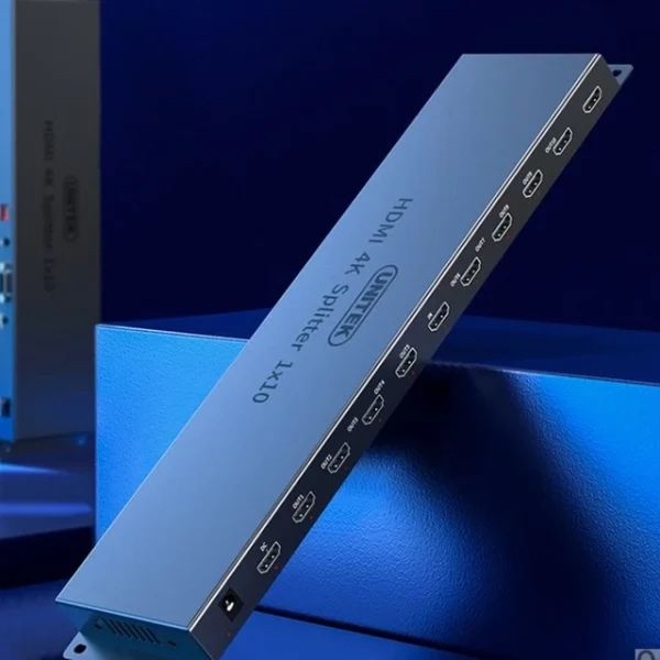 Bộ Chia HDMI 1 Ra 10 Cổng Unitek V136A – Hỗ Trợ 4K@30Hz, Thiết Kế Nhôm Nguyên Khối Sang Trọng