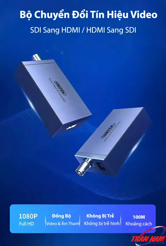 Bộ chuyển SDI Sang HDMI Cho Camera Unitek V144A Hỗ Trợ 1080P@60Hz Các chuẩn SD-SDI, HD-SDI, 3G-SDI 12 Bộ chuyển đổi tín hiệu SDI sang HDMI và HDMI sang SDI Unitek V144A hỗ trợ truyền video Full HD 1080P, đồng bộ âm thanh hình ảnh, không trễ tín hiệu