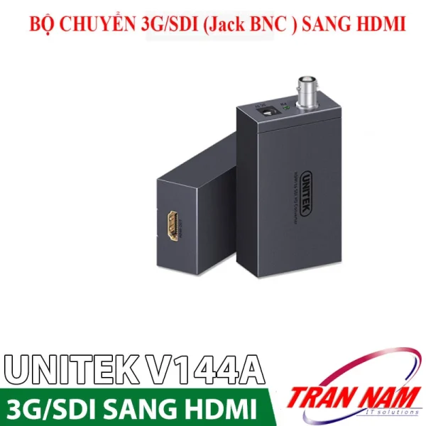 Bộ Chuyển SDI Sang HDMI Unitek V144A – Hỗ Trợ 3G-SDI, HD-SDI, SD-SDI Qua Cổng BNC, Xuất Hình HDMI Full HD 1080p@60Hz