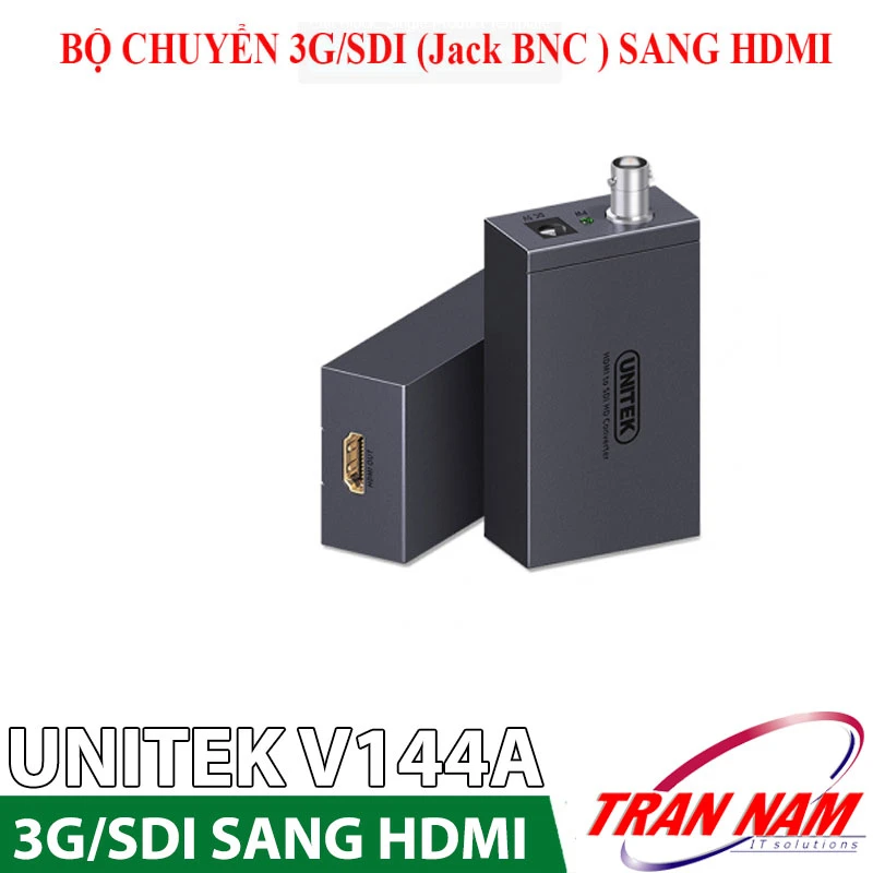 Unitek V144A | Bộ Chuyển Đổi SDI Sang HDMI 1080p@60Hz – Hỗ Trợ 3G-SDI / HD-SDI / SD-SDI, Jack BNC, Vỏ Hợp Kim Nhôm Bộ Chuyển SDI Sang HDMI Unitek V144A – Hỗ Trợ 3G-SDI, HD-SDI, SD-SDI Qua Cổng BNC, Xuất Hình HDMI Full HD 1080p@60Hz