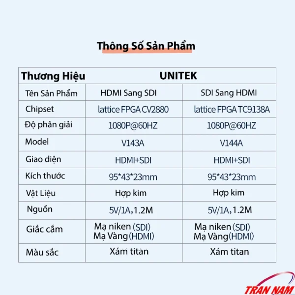 Bộ chuyển SDI Sang HDMI Cho Camera Unitek V144A Hỗ Trợ 1080P@60Hz Các chuẩn SD-SDI, HD-SDI, 3G-SDI 11 Bo chuyen SDI Sang HDMI Cho Camera Ho Tro 1080P@60Hz Unitek V144A 3 1