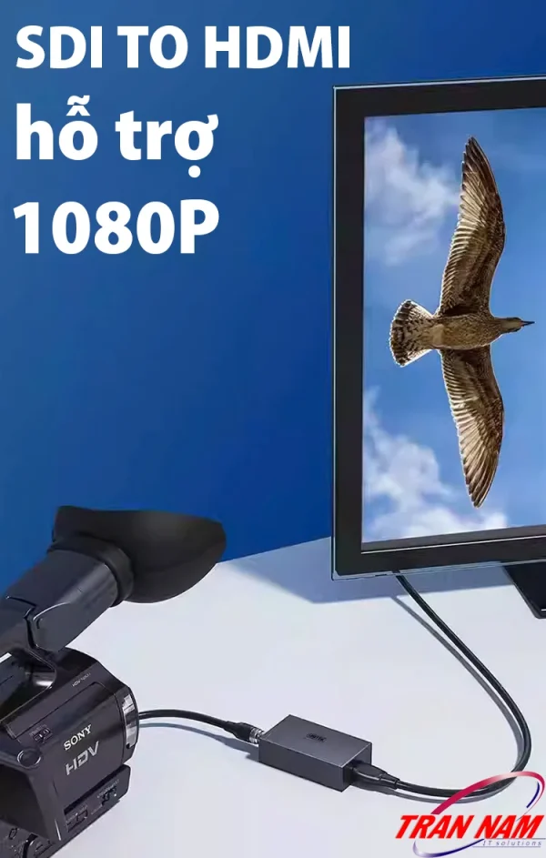 Bộ chuyển SDI sang HDMI Unitek V144A kết nối camera Sony HDV ra màn hình HDMI, hỗ trợ Full HD 1080P@60Hz hình ảnh sắc nét